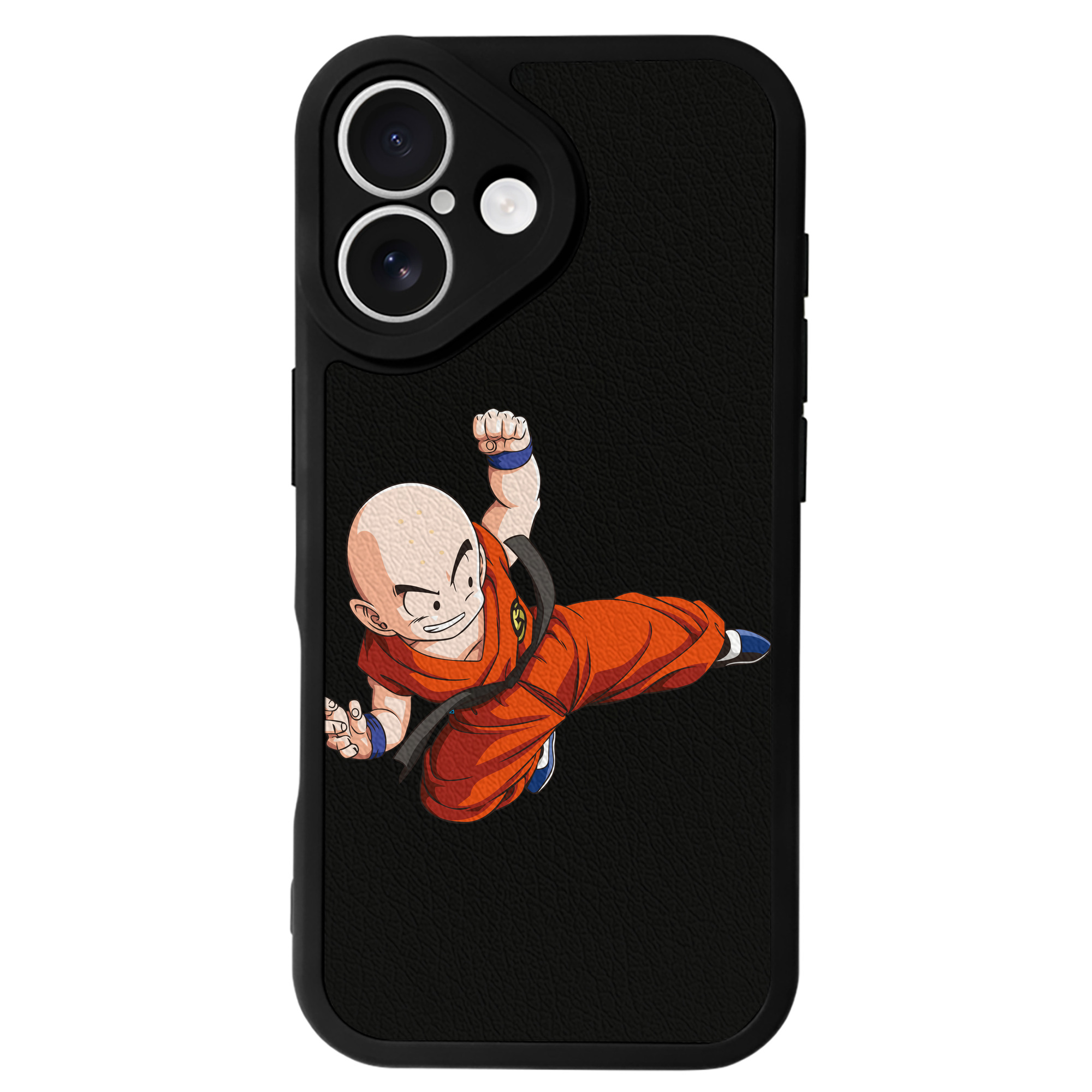 （画像用） ドラゴンボール クリリン DRAGON BALL krillin 【iPhone 16シリーズ対応】シリコンスマホケース（レザー調） 材質：シリコン